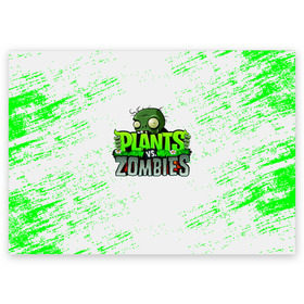 Поздравительная открытка с принтом Plants vs. Zombies в Петрозаводске, 100% бумага | плотность бумаги 280 г/м2, матовая, на обратной стороне линовка и место для марки
 | plants vs. zombies | зомби | игра | компьютерная игра | против | растения | растения против зомби