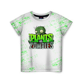 Детская футболка 3D с принтом Plants vs. Zombies в Петрозаводске, 100% гипоаллергенный полиэфир | прямой крой, круглый вырез горловины, длина до линии бедер, чуть спущенное плечо, ткань немного тянется | plants vs. zombies | зомби | игра | компьютерная игра | против | растения | растения против зомби