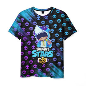 Мужская футболка 3D с принтом Brawl Stars LEON в Петрозаводске, 100% полиэфир | прямой крой, круглый вырез горловины, длина до линии бедер | brawl | brawl stars | crow | leon | stars | бравл | бравл старс | браво старс | игра | компьютерная | кров | леон | онлайн | старс