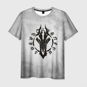 Мужская футболка 3D с принтом Darksiders в Петрозаводске, 100% полиэфир | прямой крой, круглый вырез горловины, длина до линии бедер | ад | ангелы | апокалипсис | демоны | дьяволы | знаки | лого | логотип | орда | раздор