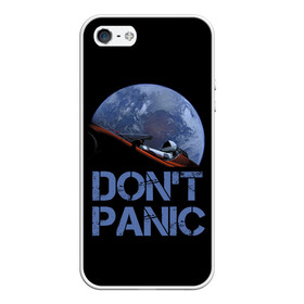 Чехол для iPhone 5/5S матовый с принтом Dont Panic в Петрозаводске, Силикон | Область печати: задняя сторона чехла, без боковых панелей | 2022 | cat | elon | galaxy | mars | moon | musk | nasa | space | spacex | tesla | вселенная | галактика | звезды | илон | космонавт | космос | луна | марс | маск | наса | скафандр | тесла