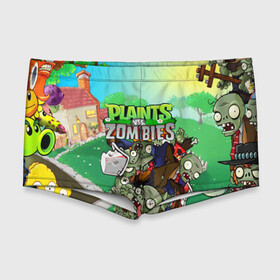 Мужские купальные плавки 3D с принтом PLANTS VS. ZOMBIES в Петрозаводске, Полиэстер 85%, Спандекс 15% |  | garden warfare | plants | plants vs. zombies | plants vs. zombies: garden warfare | popcap | zombies | кактус | картошка | подсолнух | растения против зомби | сад