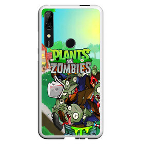 Чехол для Honor P Smart Z с принтом PLANTS VS ZOMBIES в Петрозаводске, Силикон | Область печати: задняя сторона чехла, без боковых панелей | garden warfare | plants | plants vs. zombies | plants vs. zombies: garden warfare | popcap | zombies | кактус | картошка | подсолнух | растения против зомби | сад