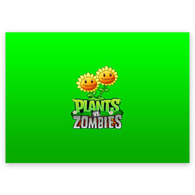 Поздравительная открытка с принтом PLANTS VS ZOMBIES в Петрозаводске, 100% бумага | плотность бумаги 280 г/м2, матовая, на обратной стороне линовка и место для марки
 | battle | plants | plants vs zombies | pvsz | vs | zombies | растения против зомби