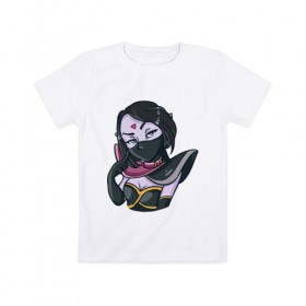 Детская футболка хлопок с принтом Templar assassin в Петрозаводске, 100% хлопок | круглый вырез горловины, полуприлегающий силуэт, длина до линии бедер | art | carry | dota | dota logo | game | hero | moba | арт | герой | дота 2 | дотка | игра | кэрри | моба | персонаж | темпларка | тэмпларка