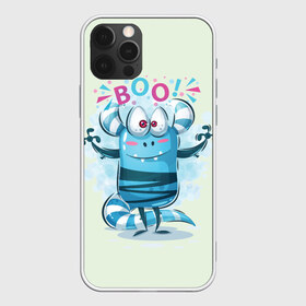 Чехол для iPhone 12 Pro Max с принтом BOO в Петрозаводске, Силикон |  | bright | cute monsters | fun | funny | веселый | милый монстрик | прикольный | яркий забавный