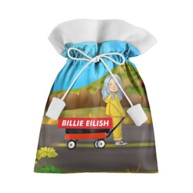 Подарочный 3D мешок с принтом BILLIE EILISH в Петрозаводске, 100% полиэстер | Размер: 29*39 см | bad guy | billie | eilish | ocean eyes | айлиш | билли | девушка | певица | эйлиш