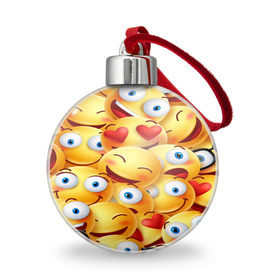 Ёлочный шар с принтом emoji в Петрозаводске, Пластик | Диаметр: 77 мм | emoji | настроение | позитив | смайлики | смайлы | стикеры | текстура смайл | улыбки | фон смайл | эмодзи