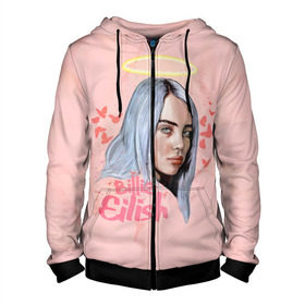 Мужская толстовка 3D на молнии с принтом BILLIE EILISH в Петрозаводске, 100% полиэстер | длина до линии бедра, манжеты и пояс оформлены мягкой тканевой резинкой, двухслойный капюшон со шнурком для регулировки, спереди молния, по бокам два кармана | bad guy | billie | eilish | ocean eyes | айлиш | билли | девушка | певица | эйлиш