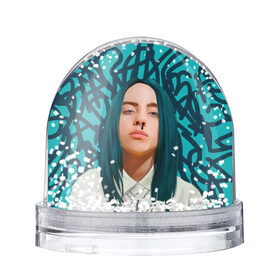 Снежный шар с принтом BILLIE EILISH в Петрозаводске, Пластик | Изображение внутри шара печатается на глянцевой фотобумаге с двух сторон | bad guy | billie | eilish | ocean eyes | айлиш | билли | девушка | певица | эйлиш