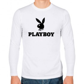 Мужской лонгслив хлопок с принтом Playboy в Петрозаводске, 100% хлопок |  | brazzers | cекс | merch | new sensations | playboy | private | tushy | бразерс | мерч | плейбой