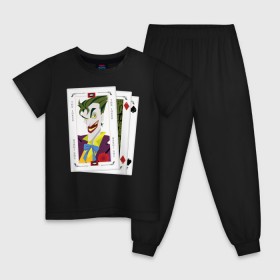 Детская пижама хлопок с принтом Joker cards в Петрозаводске, 100% хлопок |  брюки и футболка прямого кроя, без карманов, на брюках мягкая резинка на поясе и по низу штанин
 | Тематика изображения на принте: batman | dc | dc джокер | detective comics | harley | joker | shtatjoker | the joker | бетмен | джокер | злодей | харли