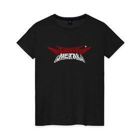 Женская футболка хлопок с принтом Babymetal logo в Петрозаводске, 100% хлопок | прямой крой, круглый вырез горловины, длина до линии бедер, слегка спущенное плечо | heavy | japan | kawaii | metal | music | rock | кавай | метал | музыка | рок | хэви | япония