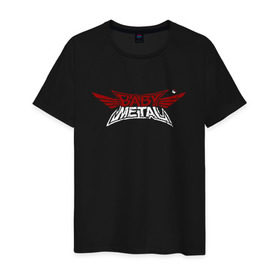 Мужская футболка хлопок с принтом Babymetal logo в Петрозаводске, 100% хлопок | прямой крой, круглый вырез горловины, длина до линии бедер, слегка спущенное плечо. | heavy | japan | kawaii | metal | music | rock | кавай | метал | музыка | рок | хэви | япония