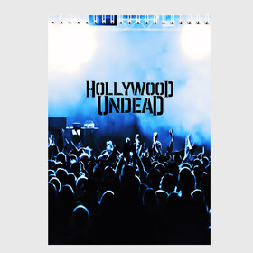 Скетчбук с принтом HOLLYWOOD UNDEAD в Петрозаводске, 100% бумага
 | 48 листов, плотность листов — 100 г/м2, плотность картонной обложки — 250 г/м2. Листы скреплены сверху удобной пружинной спиралью | charlie scene | danny | funny man | hollywood undead | j dog | johnny 3 tears | logo | music | rock | альтернатива | металл | музыка | музыкальный | рок