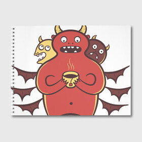 Альбом для рисования с принтом Чай вдохновляет как сатана в Петрозаводске, 100% бумага
 | матовая бумага, плотность 200 мг. | ад | вдохновение | демон | дьявол | зло | иллюстрация | монстр | настроение | чай | чашка