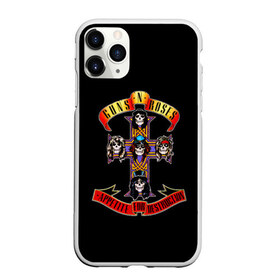 Чехол для iPhone 11 Pro матовый с принтом Guns n roses в Петрозаводске, Силикон |  | axl rose | geffen records | gnr | guns | rock | roses | slash | гансы | пистолеты | розы | рок | слеш | эксл роуз