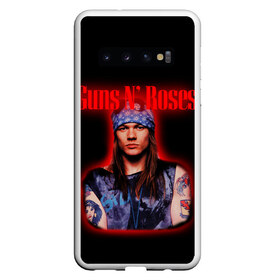 Чехол для Samsung Galaxy S10 с принтом Guns n roses + Спина в Петрозаводске, Силикон | Область печати: задняя сторона чехла, без боковых панелей | Тематика изображения на принте: axl rose | geffen records | gnr | guns | rock | roses | slash | гансы | пистолеты | розы | рок | слеш | эксл роуз