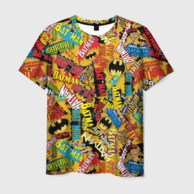 Мужская футболка 3D с принтом Batman logos в Петрозаводске, 100% полиэфир | прямой крой, круглый вырез горловины, длина до линии бедер | bat man | batman | batman comics | caped crusader | dark knight | shtatbat | бетмен | брюс уэйн | бэт мен | бэтмен | тёмный рыцарь