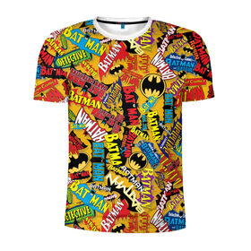 Мужская футболка 3D спортивная с принтом Batman logos в Петрозаводске, 100% полиэстер с улучшенными характеристиками | приталенный силуэт, круглая горловина, широкие плечи, сужается к линии бедра | Тематика изображения на принте: bat man | batman | batman comics | caped crusader | dark knight | shtatbat | бетмен | брюс уэйн | бэт мен | бэтмен | тёмный рыцарь