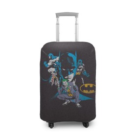 Чехол для чемодана 3D с принтом Batman classic в Петрозаводске, 86% полиэфир, 14% спандекс | двустороннее нанесение принта, прорези для ручек и колес | bat man | batman | batman comics | caped crusader | comics | dark knight | shtatbat | бетмен | брюс уэйн | бэт мен | бэтмен | тёмный рыцарь