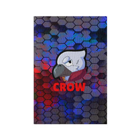 Обложка для паспорта матовая кожа с принтом Brawl Stars CROW в Петрозаводске, натуральная матовая кожа | размер 19,3 х 13,7 см; прозрачные пластиковые крепления | android | brawl stars | crow | games | leon | mobile game | stars | ворон | игры | леон | мобильные игры