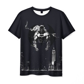 Мужская футболка 3D с принтом Batman в Петрозаводске, 100% полиэфир | прямой крой, круглый вырез горловины, длина до линии бедер | bat man | batman | batman comics | caped crusader | comics | dark knight | shtatbat | бетмен | брюс уэйн | бэт мен | бэтмен | тёмный рыцарь
