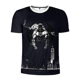Мужская футболка 3D спортивная с принтом Batman в Петрозаводске, 100% полиэстер с улучшенными характеристиками | приталенный силуэт, круглая горловина, широкие плечи, сужается к линии бедра | bat man | batman | batman comics | caped crusader | comics | dark knight | shtatbat | бетмен | брюс уэйн | бэт мен | бэтмен | тёмный рыцарь