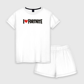 Женская пижама с шортиками хлопок с принтом Fortnite в Петрозаводске, 100% хлопок | футболка прямого кроя, шорты свободные с широкой мягкой резинкой | battle royale | br | cataclysm | fortnait | fortnite | fortnite 2 | fortnite black hole | fortnite chapter 2 | game | games | бх | фортнайт | фортнайт глава 2 | фортнайт чёрная дыра