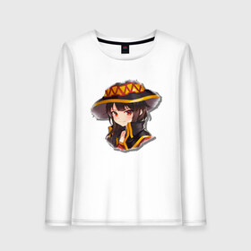 Женский лонгслив хлопок с принтом Megu в Петрозаводске, 100% хлопок |  | anime | megu | megumin | tyan | waifu | аниме | архиволшебница | вайфу | длинные волосы | исекай | коносуба | красные глаз | мэгумин | тян | чёлка | этот замечательный мир