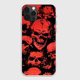 Чехол для iPhone 12 Pro Max с принтом Skulls pattern в Петрозаводске, Силикон |  | halloween | pattern | skull | кости | скелет | хеллоуин | хелуин | хэллоуин | черепа