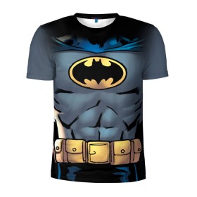 Мужская футболка 3D спортивная с принтом Batman костюм в Петрозаводске, 100% полиэстер с улучшенными характеристиками | приталенный силуэт, круглая горловина, широкие плечи, сужается к линии бедра | bat man | batman | batman comics | caped crusader | comics | dark knight | shtatbat | бетмен | брюс уэйн | бэт мен | бэтмен | тёмный рыцарь