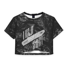 Женская футболка Cropp-top с принтом Trea Sure Ateez в Петрозаводске, 100% полиэстер | круглая горловина, длина футболки до линии талии, рукава с отворотами | ateez | k pop | корейская группа | музыка | парни