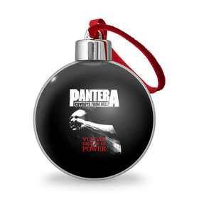 Ёлочный шар с принтом Pantera в Петрозаводске, Пластик | Диаметр: 77 мм | american | anselmo | havy metal | pantera | philip anselmo | trash metal | ансельмо | пантера | фил ансельмо