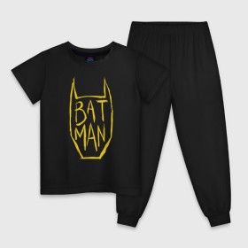 Детская пижама хлопок с принтом Batman в Петрозаводске, 100% хлопок |  брюки и футболка прямого кроя, без карманов, на брюках мягкая резинка на поясе и по низу штанин
 | Тематика изображения на принте: bat man | batman | batman comics | caped crusader | comics | dark knight | бетмен | брюс уэйн | бэт мен | бэтмен | тёмный рыцарь