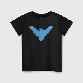 Детская футболка хлопок с принтом Nightwing в Петрозаводске, 100% хлопок | круглый вырез горловины, полуприлегающий силуэт, длина до линии бедер | batman | nightwing | shtatbat | бетмен | бэтмен | найтвинг