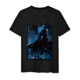 Мужская футболка хлопок с принтом Batman в Петрозаводске, 100% хлопок | прямой крой, круглый вырез горловины, длина до линии бедер, слегка спущенное плечо. | bat man | batman | batman comics | caped crusader | comics | dark knight | бетмен | брюс уэйн | бэт мен | бэтмен | тёмный рыцарь