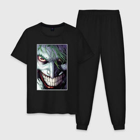 Мужская пижама хлопок с принтом Joker в Петрозаводске, 100% хлопок | брюки и футболка прямого кроя, без карманов, на брюках мягкая резинка на поясе и по низу штанин
 | joker | shtatjoker | артур флек | джокер | жокир