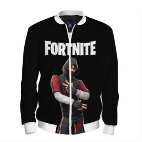 Мужской бомбер 3D с принтом FORTNITE IKONIK (КАПЮШОН) в Петрозаводске, 100% полиэстер | застегивается на молнию, по бокам два кармана без застежек, по низу бомбера и на воротнике - эластичная резинка | fnchap2 | fortnite | fortnite 2 | fortnite x | ikonik | marshmello | иконик | маршмелло | фортнайт | фортнайт 2 | фортнайт глава 2