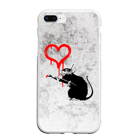 Чехол для iPhone 7Plus/8 Plus матовый с принтом BANKSY в Петрозаводске, Силикон | Область печати: задняя сторона чехла, без боковых панелей | banksy | heart | бэнкси | сердце