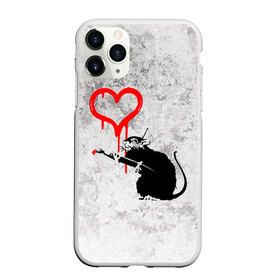 Чехол для iPhone 11 Pro матовый с принтом BANKSY в Петрозаводске, Силикон |  | Тематика изображения на принте: banksy | heart | бэнкси | сердце