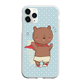 Чехол для iPhone 11 Pro матовый с принтом Мишка супергерой в Петрозаводске, Силикон |  | герой | медведь | милота | милый | милый мишка | миша | мишка | плащ | супергерой | супермен | супермэн