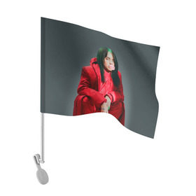 Флаг для автомобиля с принтом Билли Айлиш в Петрозаводске, 100% полиэстер | Размер: 30*21 см | bilie | billie | eilish | lovely | music | oceaneyes | pop | айлиш | алиш | били | билли | девушка | инди | музыка | океан | пафосная | поп | эйлиш | элиш