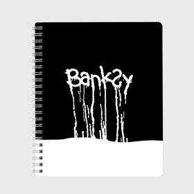 Тетрадь с принтом Banksy в Петрозаводске, 100% бумага | 48 листов, плотность листов — 60 г/м2, плотность картонной обложки — 250 г/м2. Листы скреплены сбоку удобной пружинной спиралью. Уголки страниц и обложки скругленные. Цвет линий — светло-серый
 | art | banksy | street | street art | арт | бэнкси | стрит | стрит арт