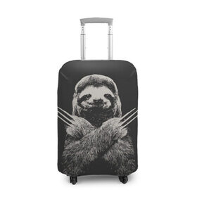 Чехол для чемодана 3D с принтом Slotherine в Петрозаводске, 86% полиэфир, 14% спандекс | двустороннее нанесение принта, прорези для ручек и колес | animals | wolverine | ленивец | росомаха