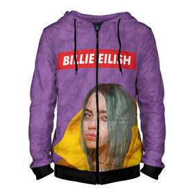 Мужская толстовка 3D на молнии с принтом BILLIE EILISH в Петрозаводске, 100% полиэстер | длина до линии бедра, манжеты и пояс оформлены мягкой тканевой резинкой, двухслойный капюшон со шнурком для регулировки, спереди молния, по бокам два кармана | Тематика изображения на принте: bad guy | billie | eilish | ocean eyes | айлиш | билли | девушка | певица | эйлиш