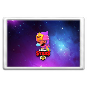 Магнит 45*70 с принтом SANDY SPACE (Brawl Stars) в Петрозаводске, Пластик | Размер: 78*52 мм; Размер печати: 70*45 | brawl | bull | colt | crow | game | games | leon | online | penny | poco | sandy | shelly | spike | star | stars | wanted | брав | бравл | браво | звезда | звезды | игра | игры | лого | онлайн | сенди | старс | сэнди