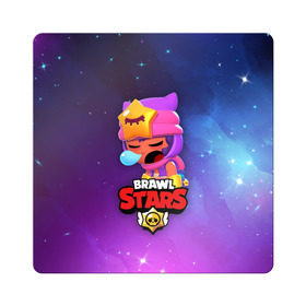 Магнит виниловый Квадрат с принтом SANDY SPACE (Brawl Stars) в Петрозаводске, полимерный материал с магнитным слоем | размер 9*9 см, закругленные углы | brawl | bull | colt | crow | game | games | leon | online | penny | poco | sandy | shelly | spike | star | stars | wanted | брав | бравл | браво | звезда | звезды | игра | игры | лого | онлайн | сенди | старс | сэнди