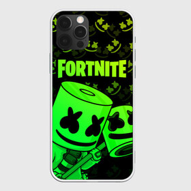 Чехол для iPhone 12 Pro с принтом FORTNITE MARSHMELLO в Петрозаводске, силикон | область печати: задняя сторона чехла, без боковых панелей | chapter 2 | fortnite | marshmello | диджей | игры | маршмэллоу | молоток | фортнайт