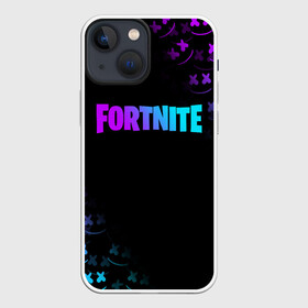 Чехол для iPhone 13 mini с принтом FORTNITE x MARSHMELLO в Петрозаводске,  |  | fnchap2 | fortnite | fortnite 2 | fortnite x | marshmello | маршмелло | фортнайт | фортнайт 2 | фортнайт глава 2